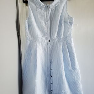 Seersucker button up dress